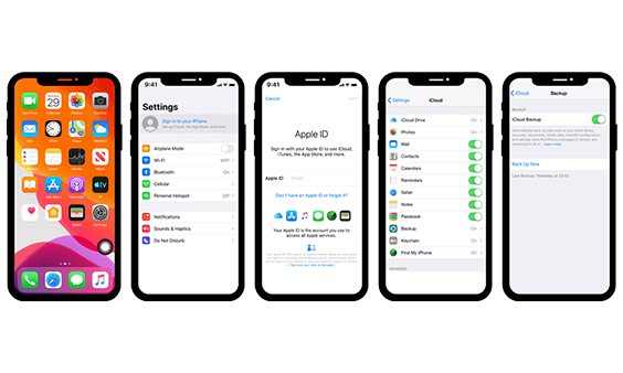 Configura il backup iCloud