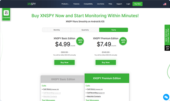 Xnspy dashboard